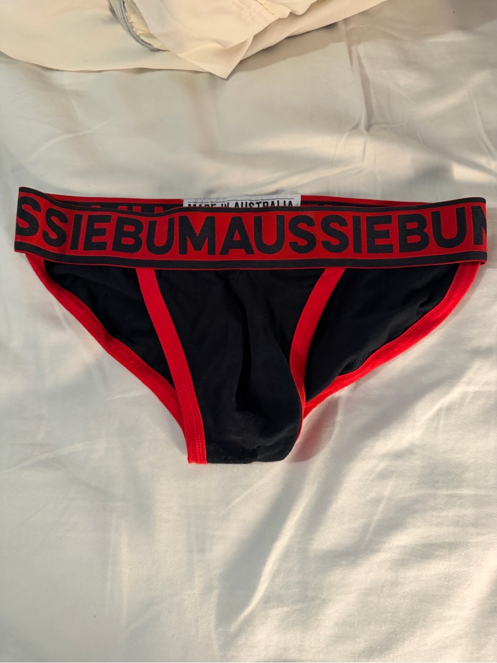 Aussiebum Men's Black & Red Brief